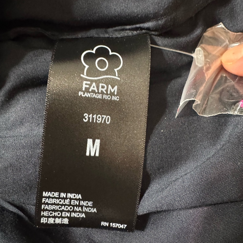 FARM Rio Iridescent  Leopards Black Ruffled Mini Dress - Picture 13 of 16